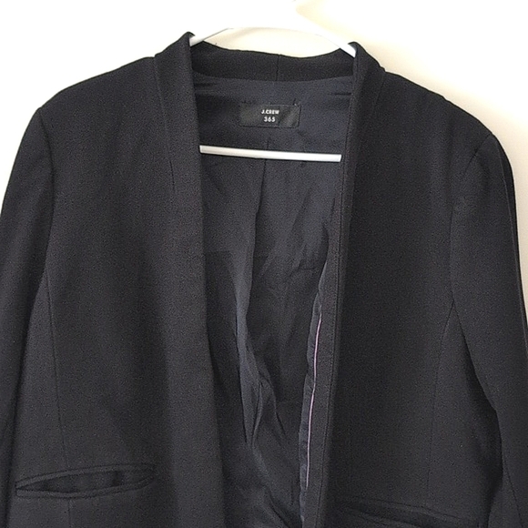J. Crew Womens Small Blazer Jacket Sport Coat Black Classic Preppy Office City - Picture 3 of 8